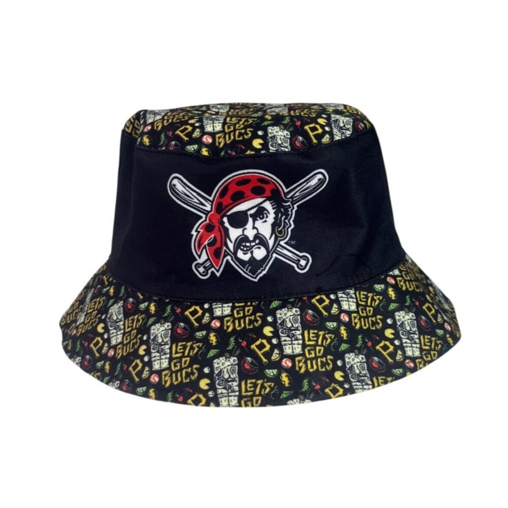 Pittsburgh Pirates Reversible Bucket Hat Hawaiian Luau Fanwear Baseball